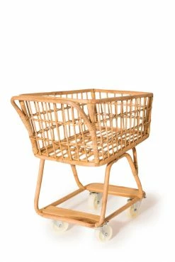 Poppie Toys *New* Rattan Grocery Shopping Cart 16 Poppie Toys *New* Rattan Grocery Shopping Cart