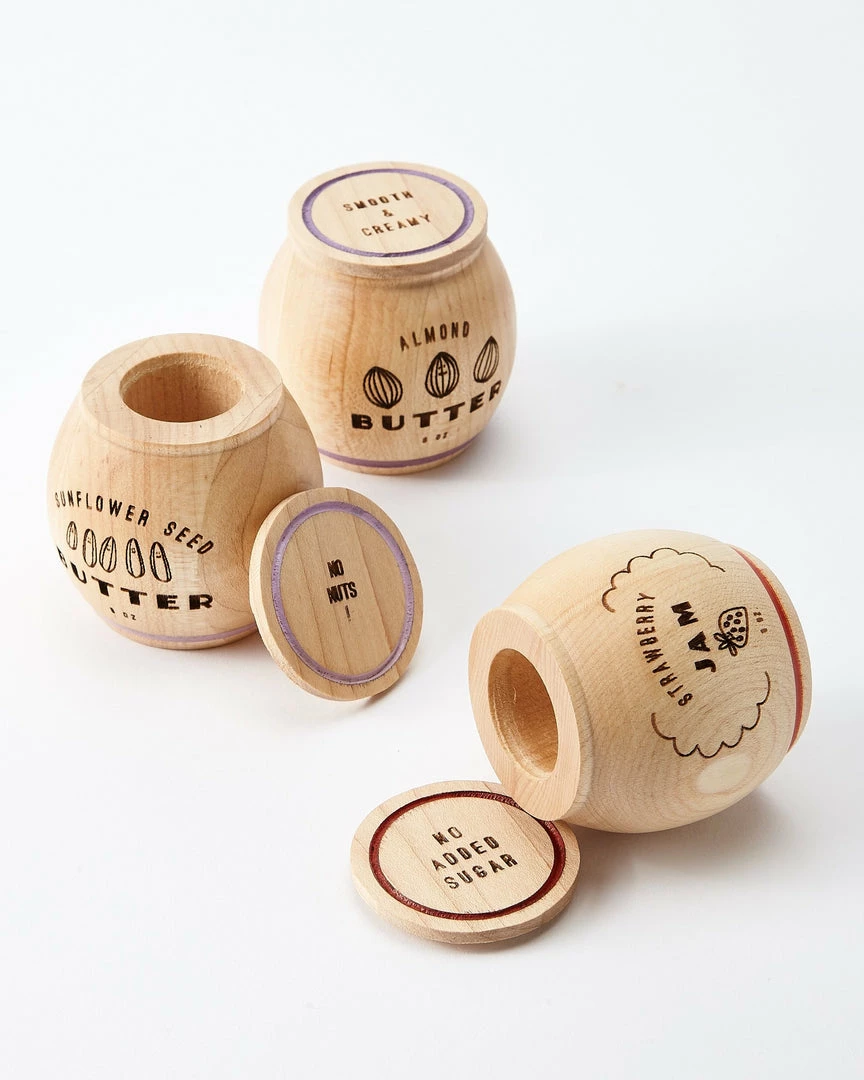 Milton & Goose Jam & Nut Butter Pretend Play Food *New* 4 Milton & Goose Jam & Nut Butter Pretend Play Food *New*