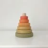Sabo Concept *New* Mini Wooden Pyramid Stacker - Flower Meadow