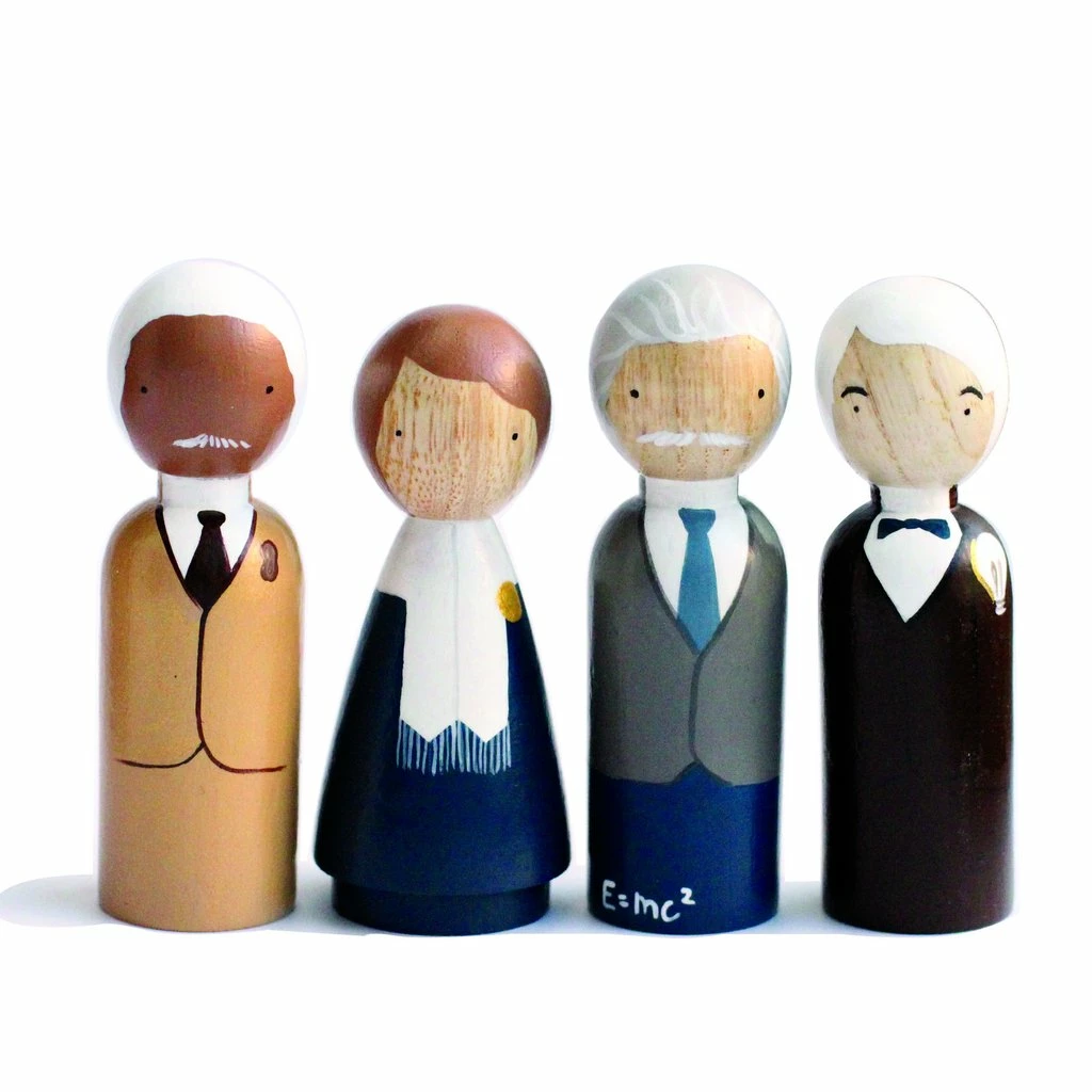 Goose Grease The Scientists Peg Dolls Set *New* 4 Goose Grease The Scientists Peg Dolls Set *New*
