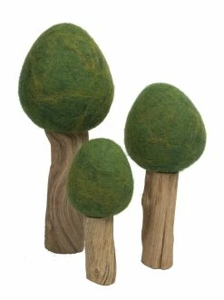 Papoose *New* Handmade Wood & Felt Trees